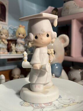 Vintage Graduation Girl Ceramic Figurine